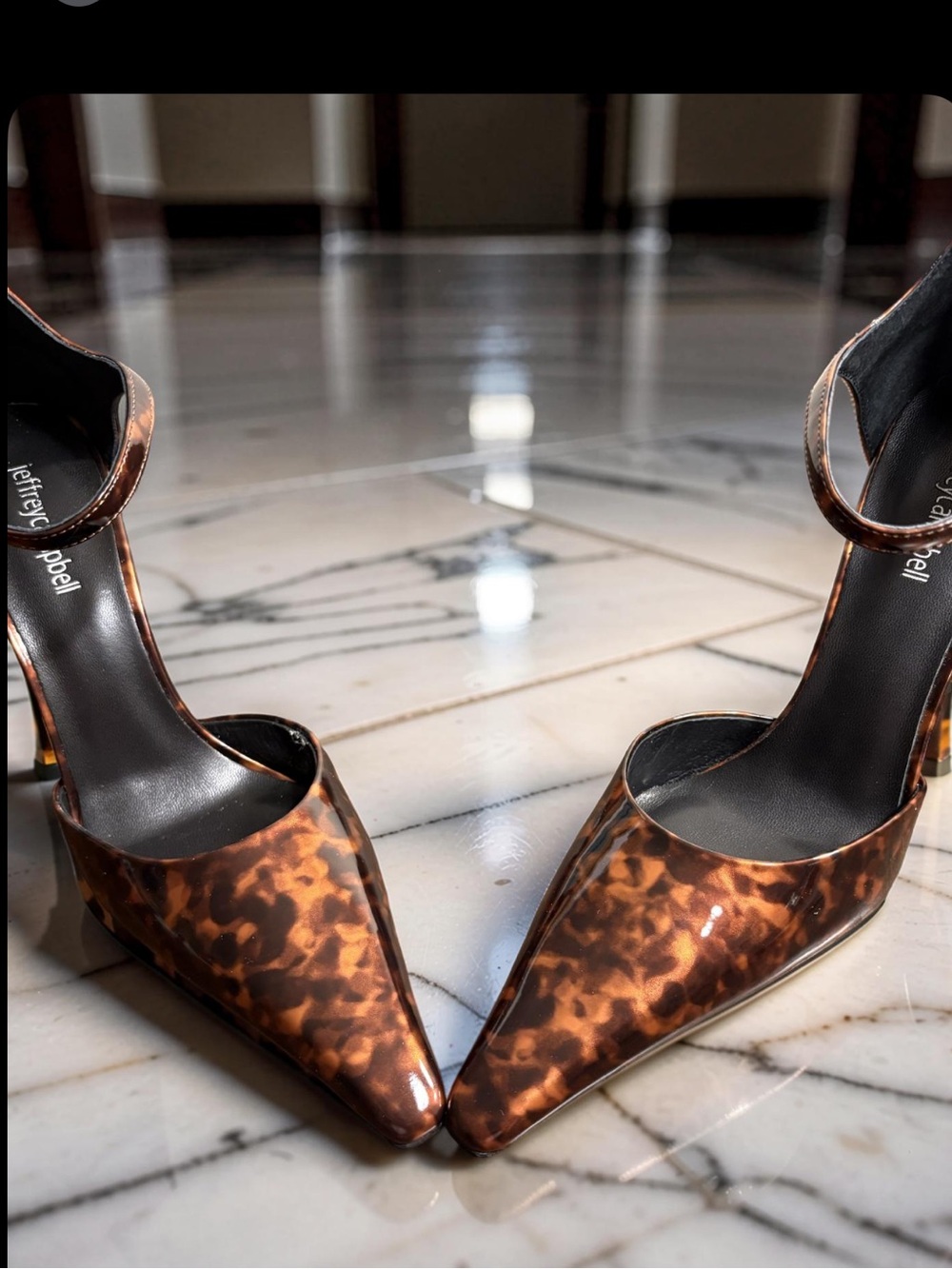 Jeffrey Campbell Tattletale Tortoise Ankle-Strap Pump